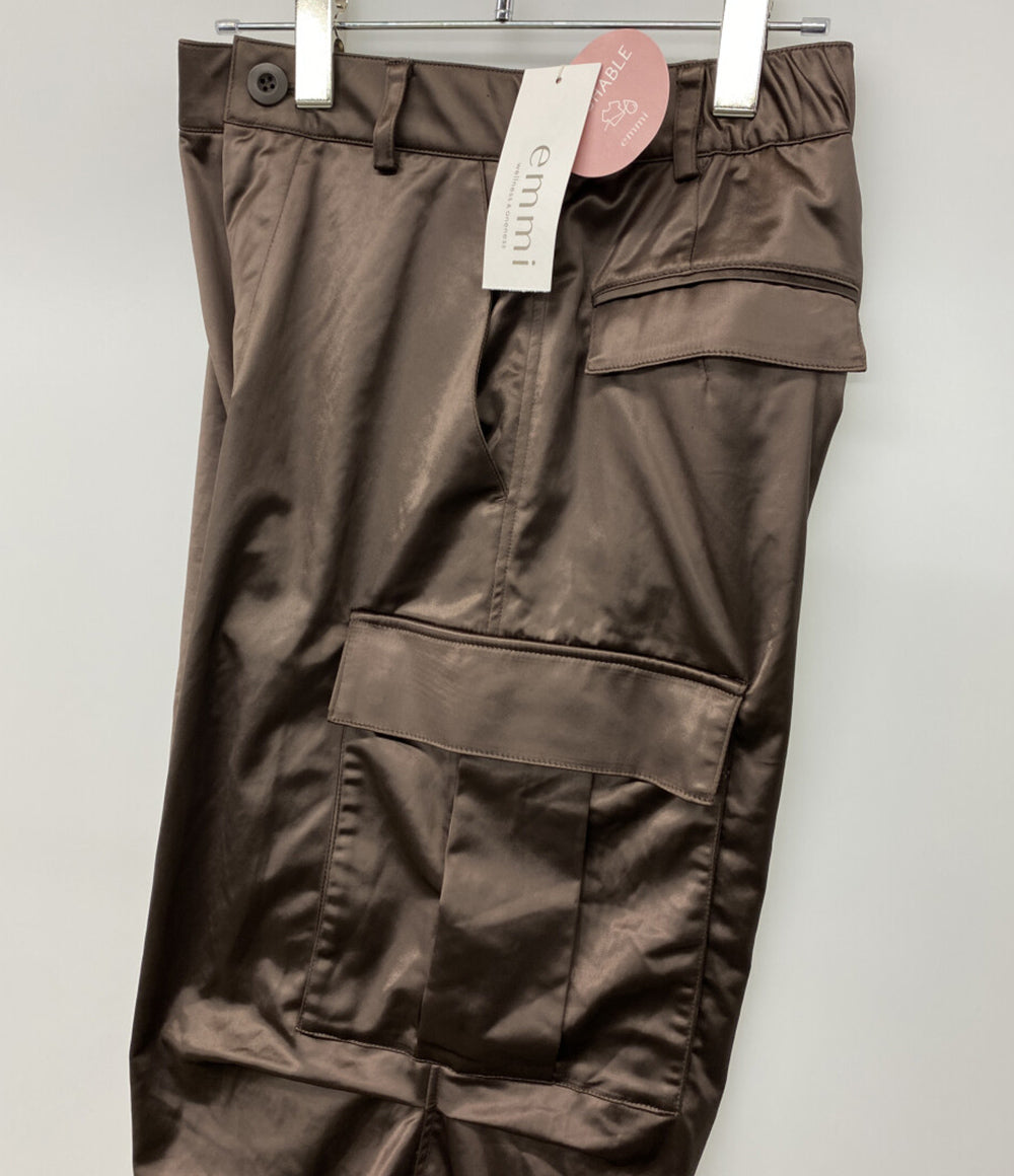 emmi エミ カーゴパンツ サテン ブラウン レディース SIZE 1