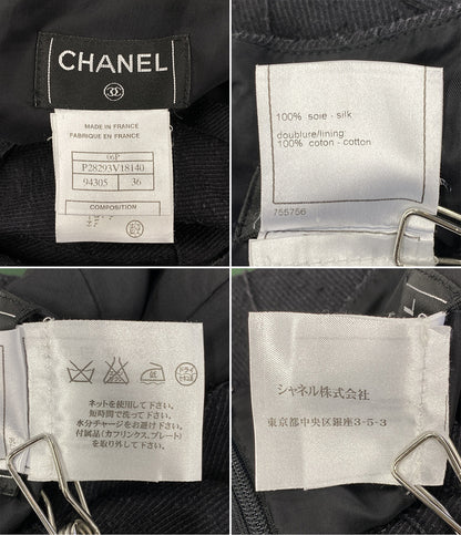 CHANEL シルクネップスカート ココマーク P28293V18140 レディース SIZE 36 シャネル