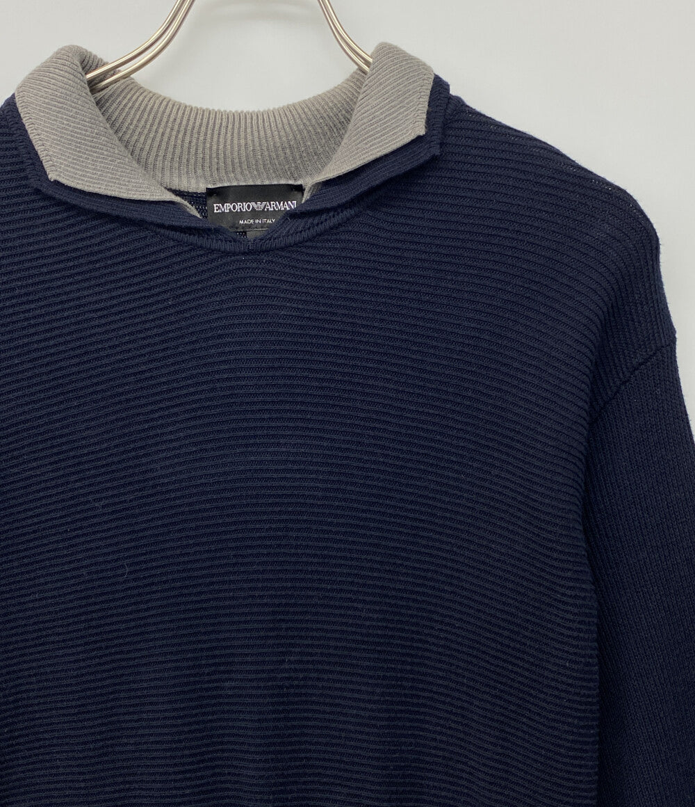 EMPORIO ARMANI コットンポロシャツ バイカラー メンズ SIZE 50 エンポリオ・アルマーニ