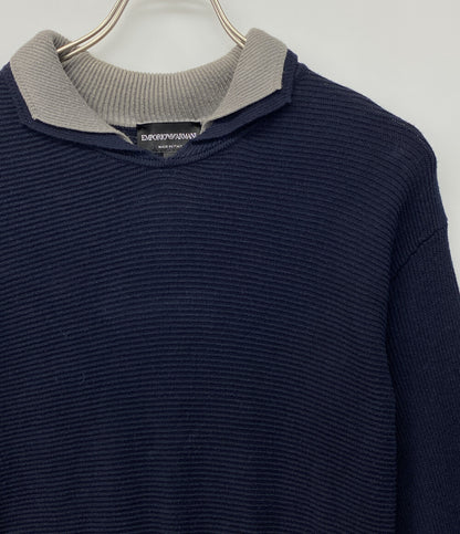 EMPORIO ARMANI コットンポロシャツ バイカラー メンズ SIZE 50 エンポリオ・アルマーニ