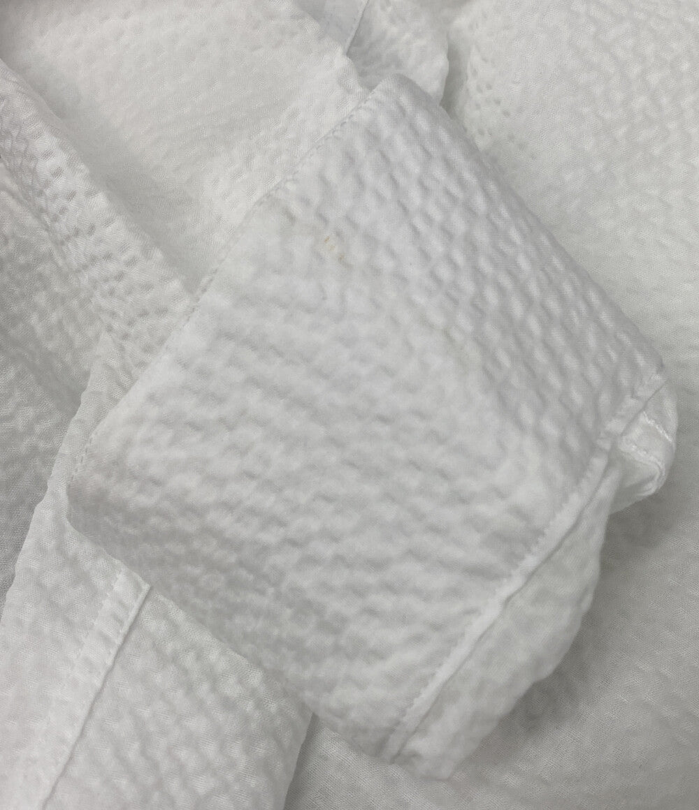 EMPORIO ARMANI 長袖シャツ ホワイト バンドカラー メンズ SIZE S エンポリオ・アルマーニ