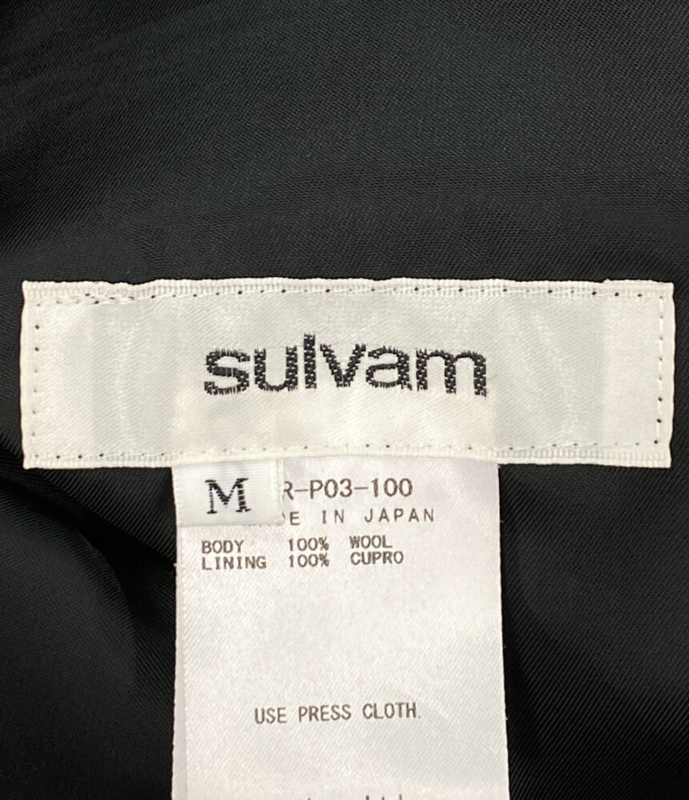 sulvam パンツ スラックス ブラック SR-P03-100 23SS メンズ SIZE M サルバム