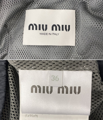 MIU MIU テクニカルシルクジップブルゾン 25ss レディース SIZE 36 ミュウ ミュウ
