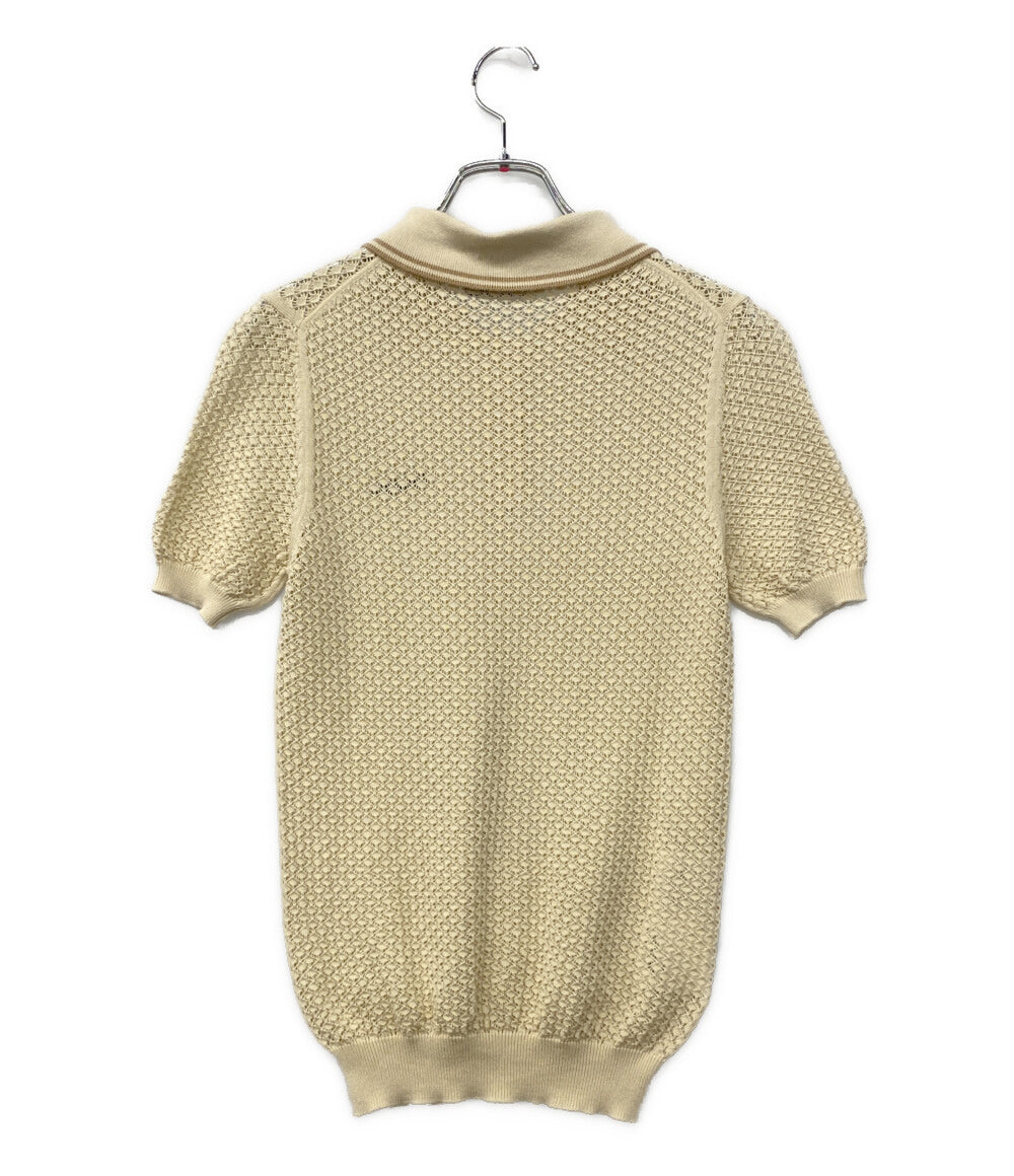 MIU MIU 半袖ニット メッシュニットポロ コットン 25SS レディース SIZE 38 ミュウ ミュウ