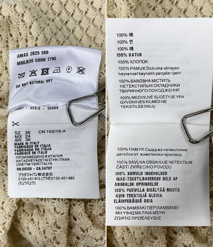 MIU MIU 半袖ニット メッシュニットポロ コットン 25SS レディース SIZE 38 ミュウ ミュウ