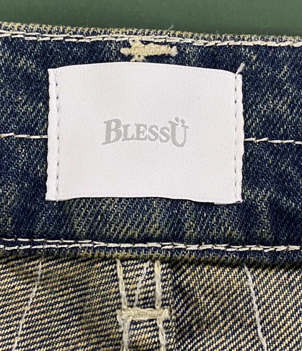 美品 BLESSU ブレスユー デニムパンツ ストライプ BU0140 メンズ SIZE M