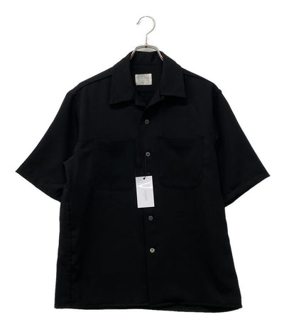 美品 sowell ソウェル オープンカラーシャツ 半袖 ブラック メンズ SIZE 2