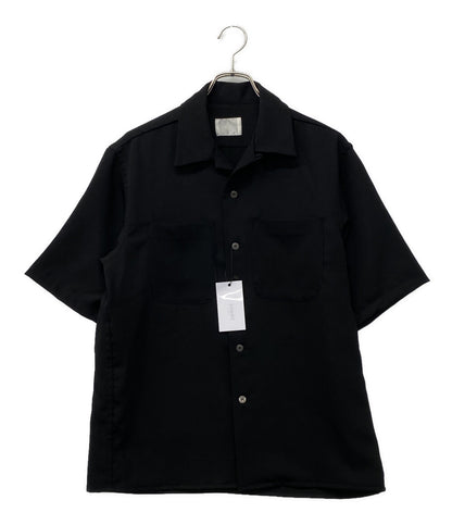 美品 sowell ソウェル オープンカラーシャツ 半袖 ブラック メンズ SIZE 2