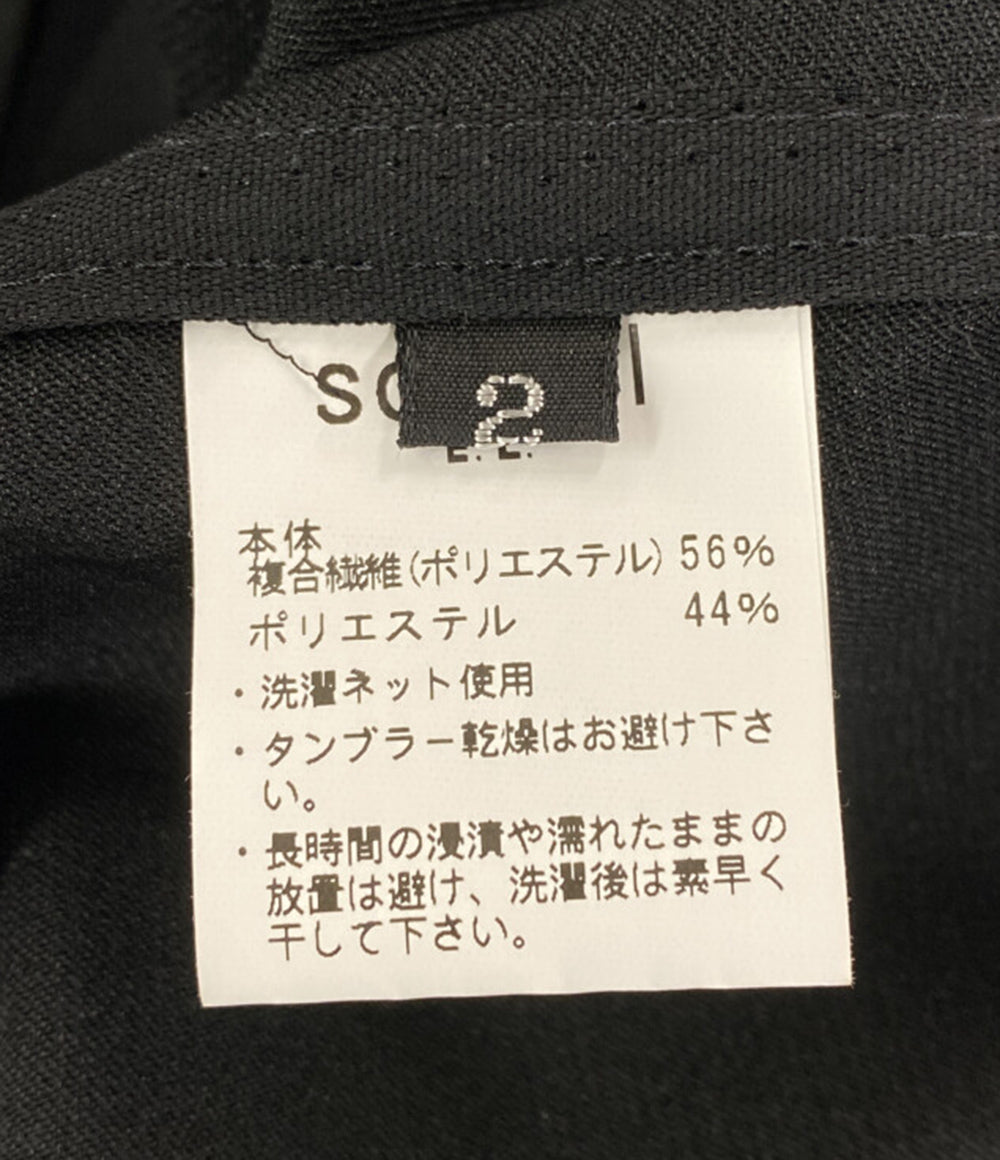 美品 sowell ソウェル オープンカラーシャツ 半袖 ブラック メンズ SIZE 2