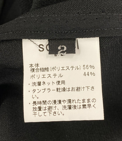 美品 sowell ソウェル オープンカラーシャツ 半袖 ブラック メンズ SIZE 2
