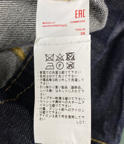 MARNI デニム切替ノースリーブワンピース ビッグジップ レディース SIZE 38 マルニ