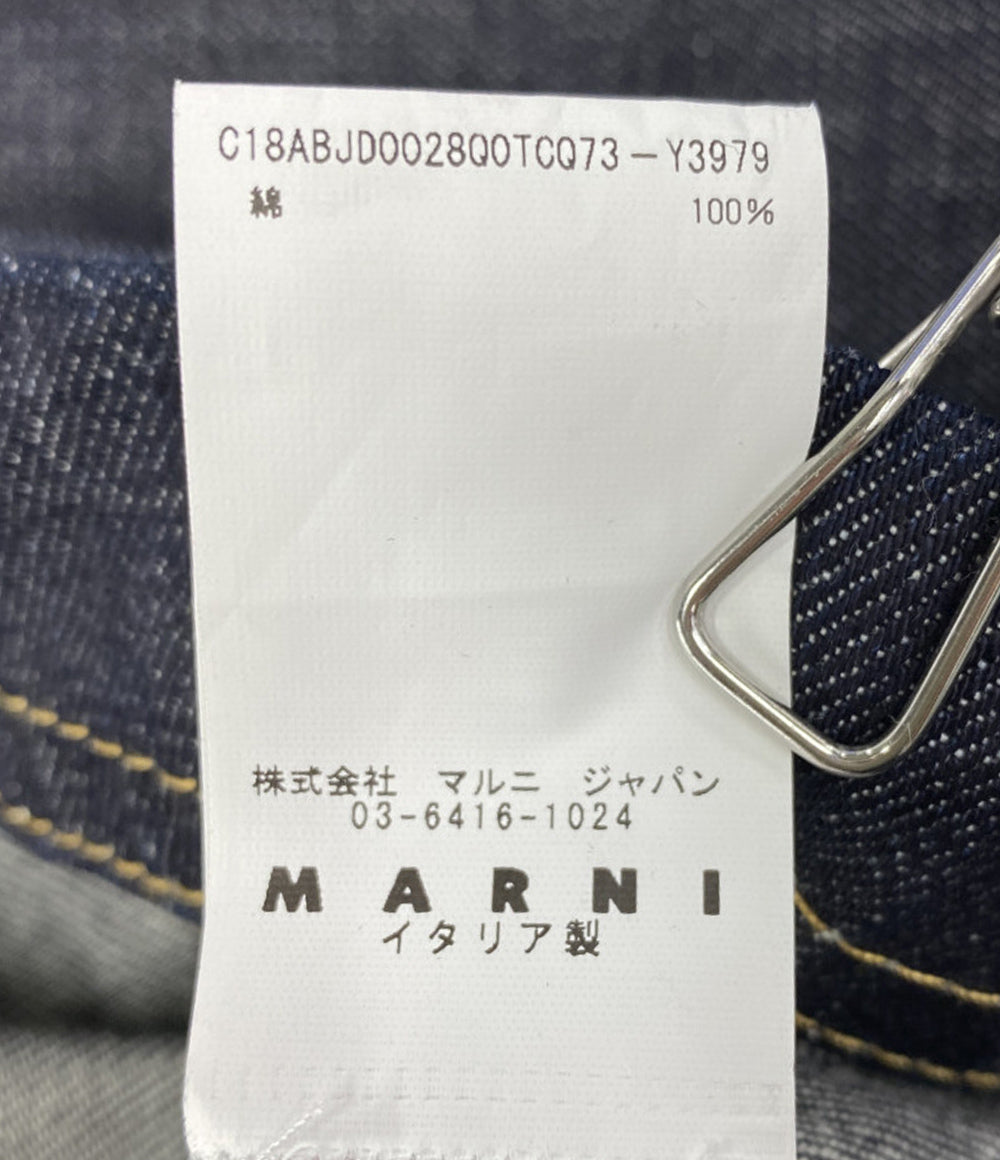 MARNI デニム切替ノースリーブワンピース ビッグジップ レディース SIZE 38 マルニ