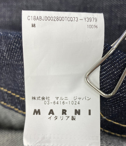 MARNI デニム切替ノースリーブワンピース ビッグジップ レディース SIZE 38 マルニ