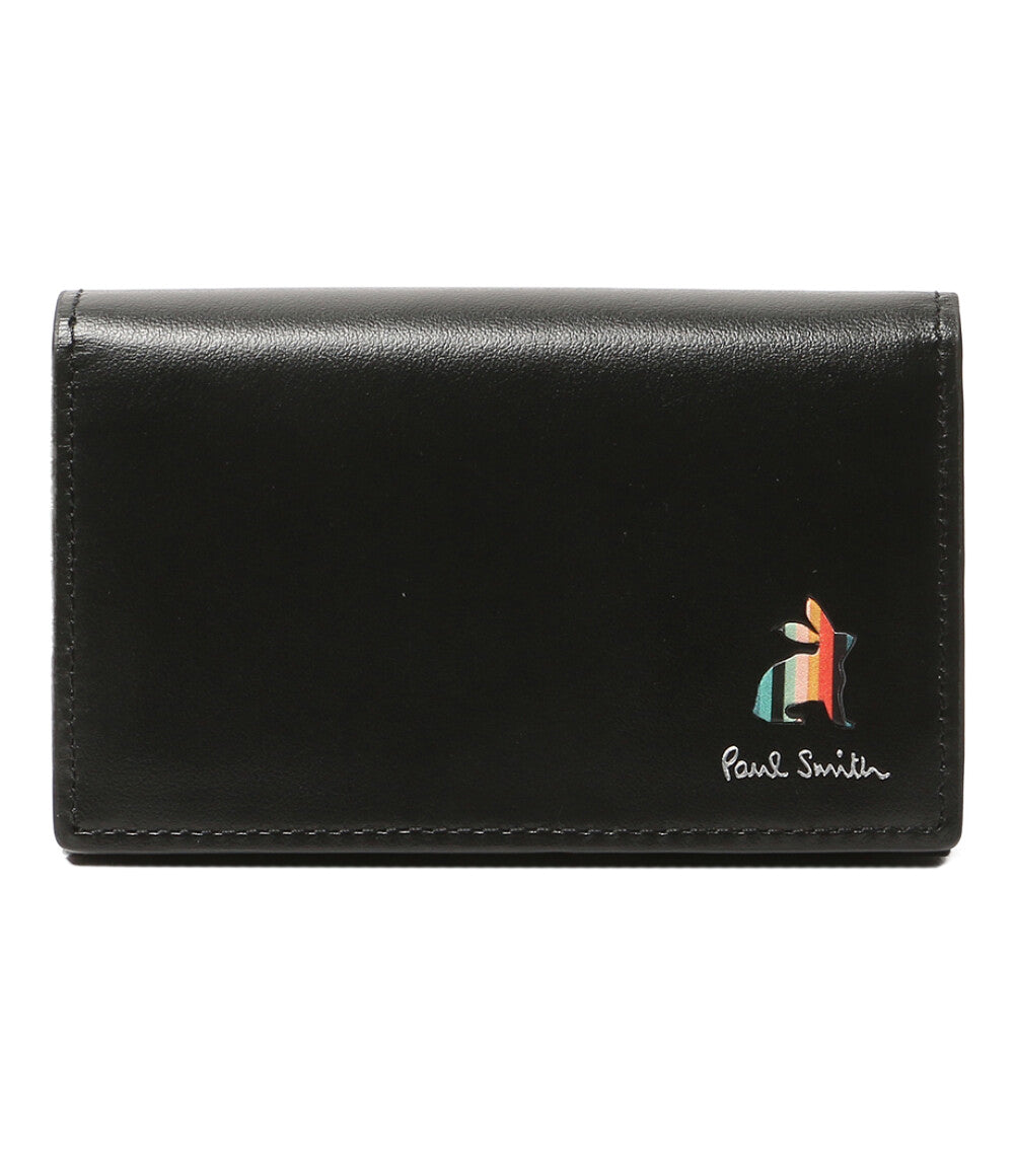 美品 PAUL SMITH カードケース ブラック 873920 BPS653 牛革 メンズ ポール・スミス