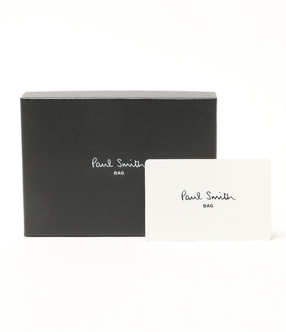 美品 PAUL SMITH カードケース ブラック 873920 BPS653 牛革 メンズ ポール・スミス
