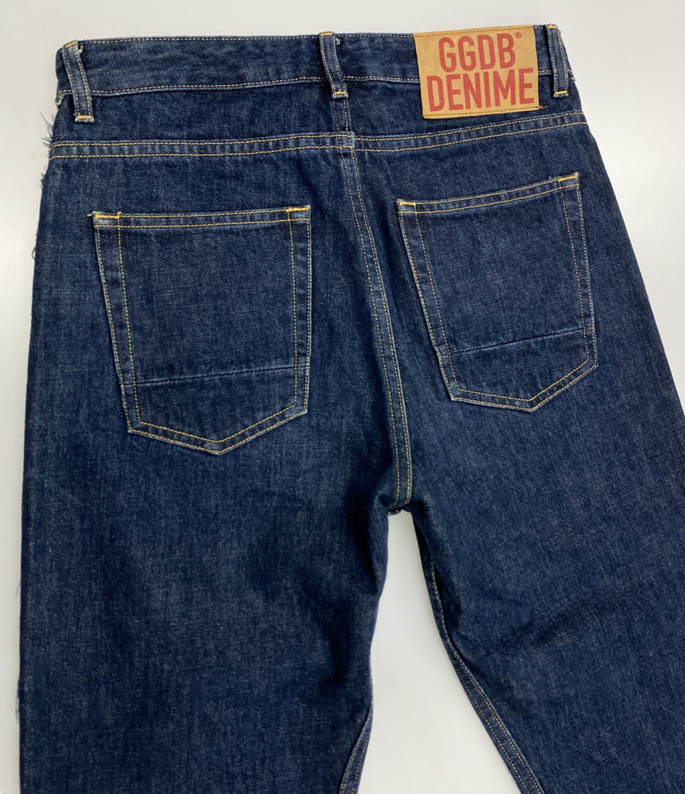 GOLDEN GOOSE デニムパンツ スリムストレート 切りっぱなし加工 スタープリント メンズ SIZE 26 ゴールデングース