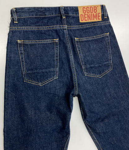 GOLDEN GOOSE デニムパンツ スリムストレート 切りっぱなし加工 スタープリント メンズ SIZE 26 ゴールデングース