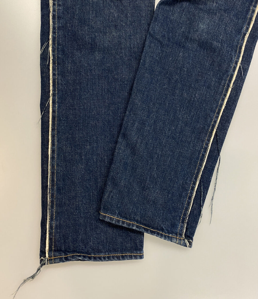 GOLDEN GOOSE デニムパンツ スリムストレート 切りっぱなし加工 スタープリント メンズ SIZE 26 ゴールデングース