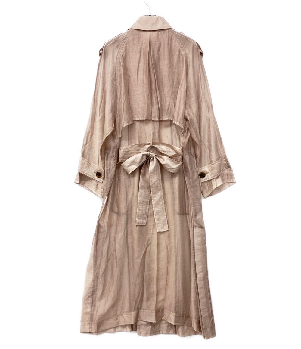 美品 ETRE TOKYO エトレトウキョウ レーヨン混リヨセルトレンチコート レディース SIZE S