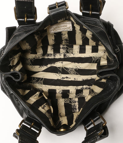 VIVIENNE WESTWOOD トートバッグ アコード ブラック オーブ型押し レザー レディース ヴィヴィアンウエストウッド