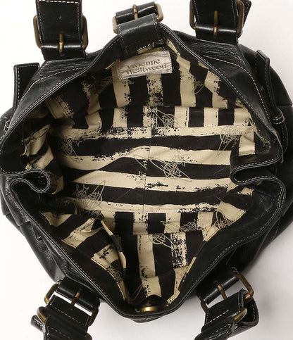 VIVIENNE WESTWOOD トートバッグ アコード ブラック オーブ型押し レザー レディース ヴィヴィアンウエストウッド