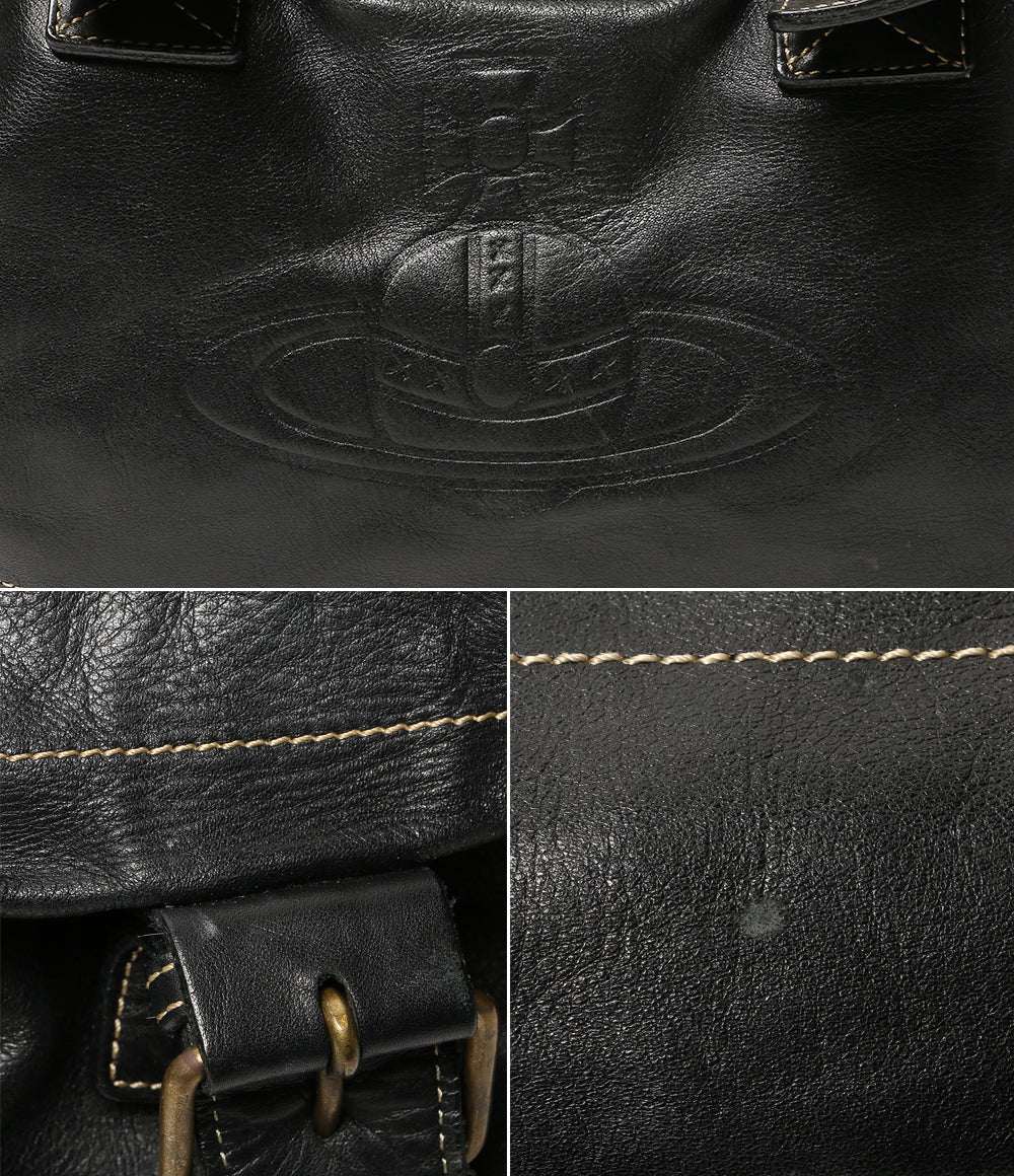 VIVIENNE WESTWOOD トートバッグ アコード ブラック オーブ型押し レザー レディース ヴィヴィアンウエストウッド