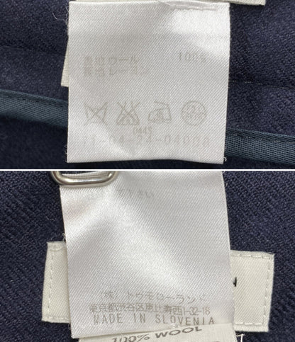 DRIES VAN NOTEN パンツ ネイビー ウール ワイド レディース SIZE 34 ドリスヴァンノッテン
