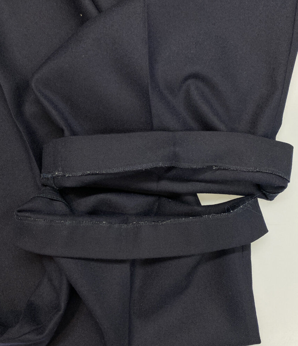 DRIES VAN NOTEN パンツ ネイビー ウール ワイド レディース SIZE 34 ドリスヴァンノッテン