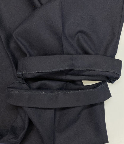 DRIES VAN NOTEN パンツ ネイビー ウール ワイド レディース SIZE 34 ドリスヴァンノッテン