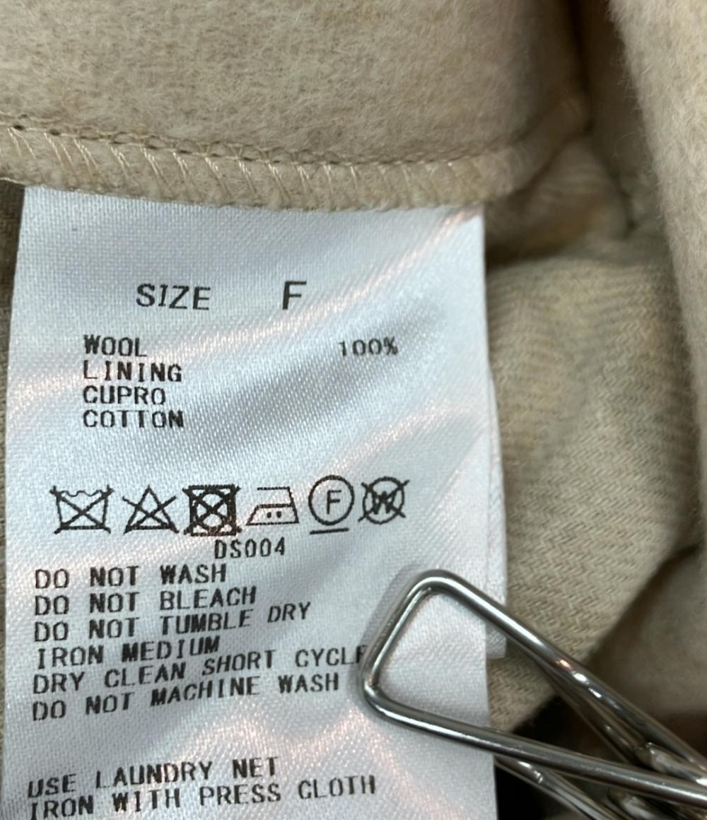 GALERIE VIE ロングコート セレクトショップ ウール100% ダブルクロスショートビーバー フーデッドラグランコート レディース SIZE F (M)