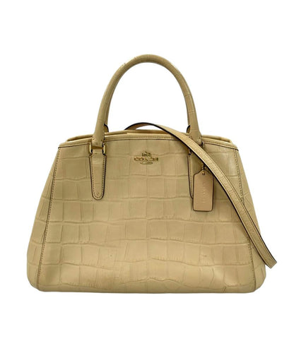 コーチ 2way クロコ型押しレザーハンドバッグ ショルダーバッグ 斜め掛け F55927 レディース COACH