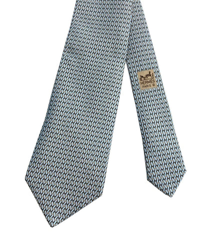 美品 エルメス ネクタイ シルク100% 総柄 メンズ HERMES