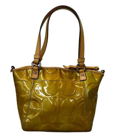 COACH 2WAYハンドバッグ ショルダーバッグ エナメル シグネチャー F20096 レディース コーチ