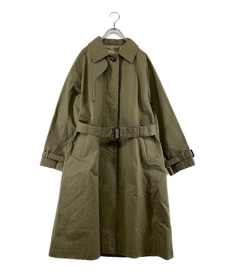 美品 Nigel Cabourn トレンチコート 8045-08-00001 カーキ レディース SIZE 8 ナイジェルケーボン