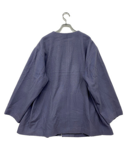 pierre cardin コート グレー ノーカラー レディース SIZE 44 ピエールカルダン