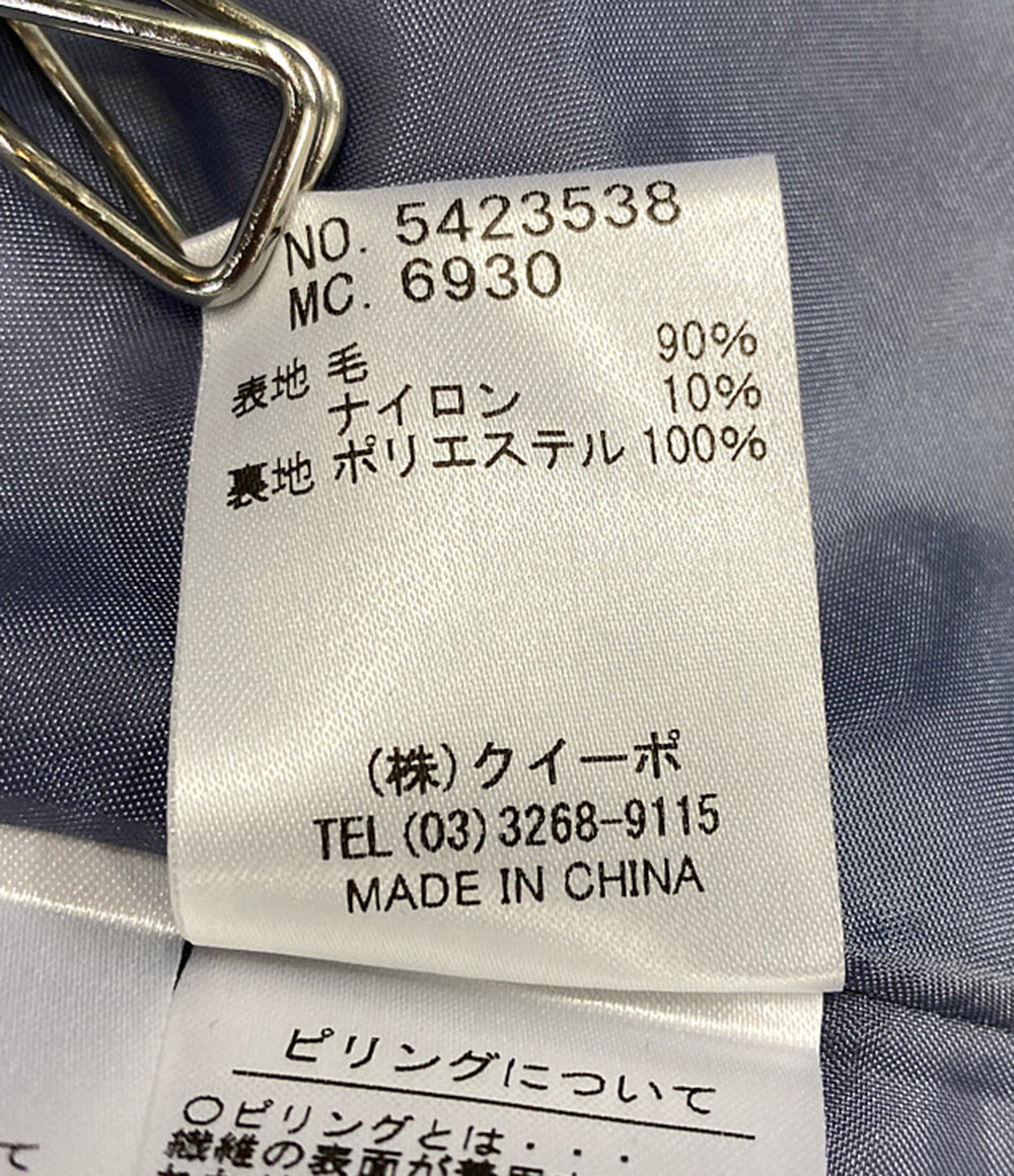 pierre cardin コート グレー ノーカラー レディース SIZE 44 ピエールカルダン