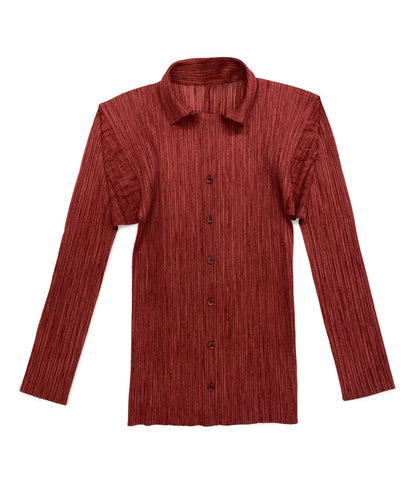 プリーツプリーズ カーディガン レッド PP73-JK224 レディース SIZE 3 PLEATS PLEASE