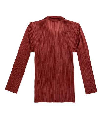 プリーツプリーズ カーディガン レッド PP73-JK224 レディース SIZE 3 PLEATS PLEASE