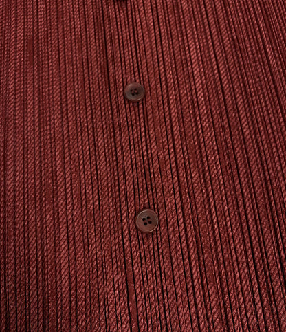 プリーツプリーズ カーディガン レッド PP73-JK224 レディース SIZE 3 PLEATS PLEASE