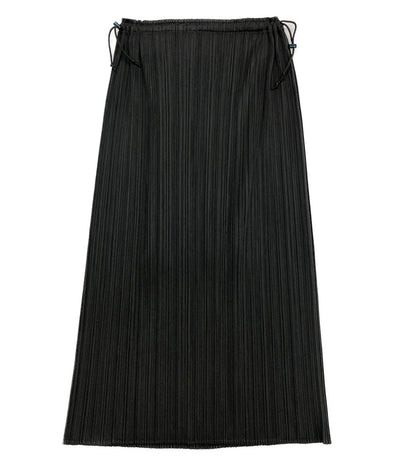 プリーツプリーズ スカート ブラック PP33-JG674 ドローコード レディース SIZE 1 PLEATS PLEASE