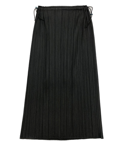プリーツプリーズ スカート ブラック PP33-JG674 ドローコード レディース SIZE 1 PLEATS PLEASE