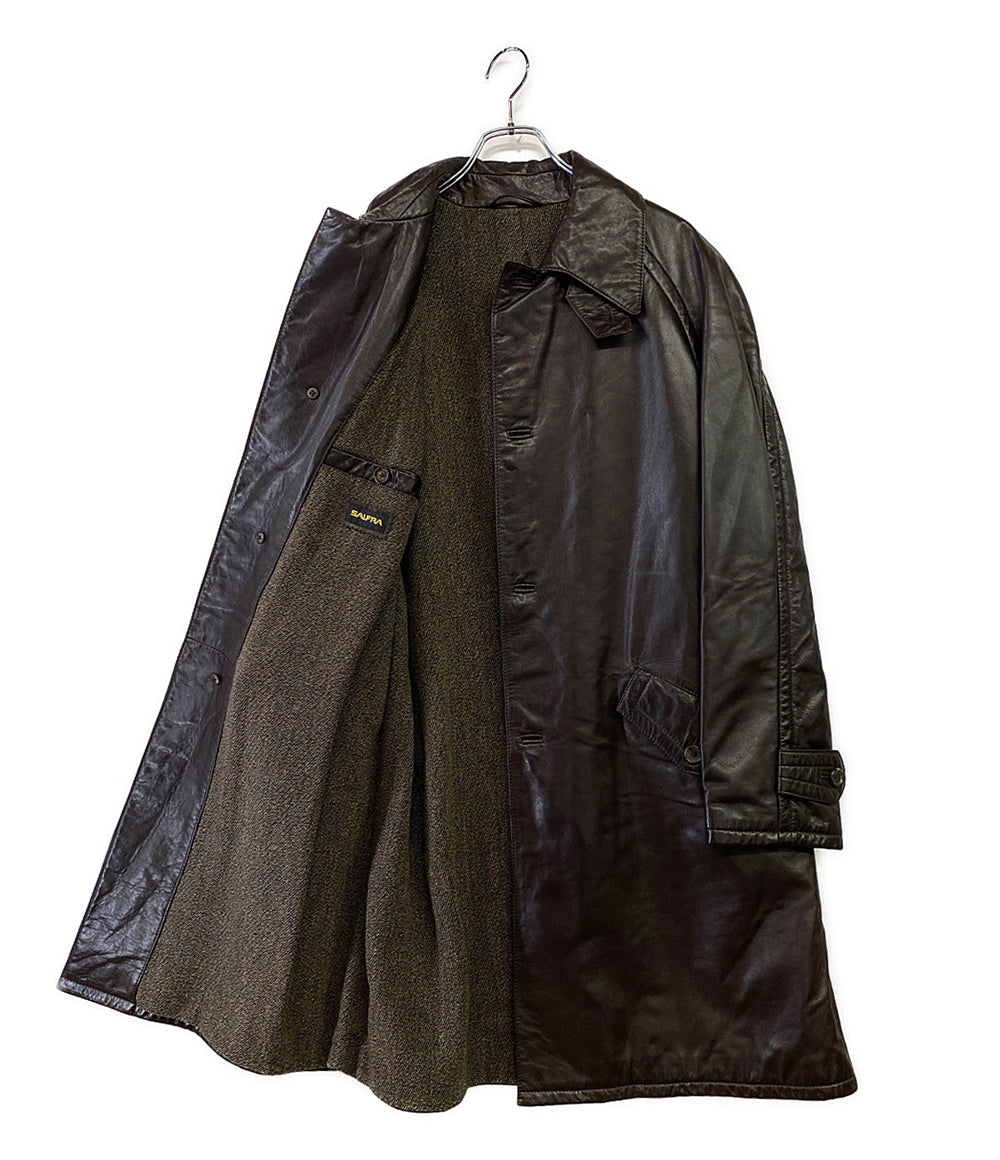 サルフラ レザーコート シングル ブラウン メンズ SIZE 50 SALFRA