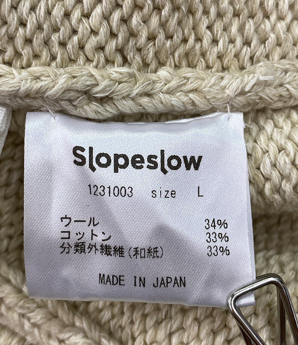 スロープスロウ カーディガン クリケット ナチュラル      メンズ SIZE L  slopeslow