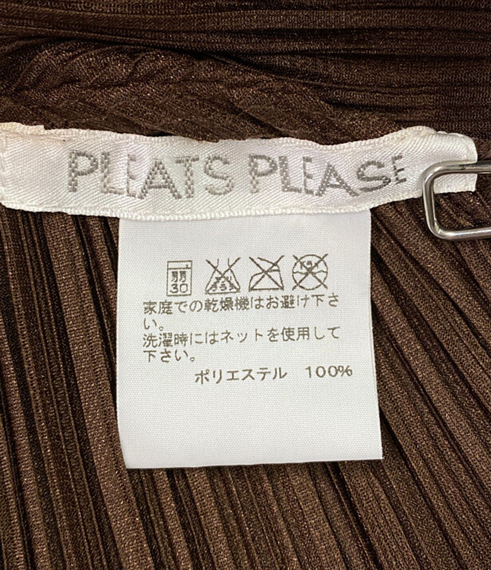 プリーツプリーズ  ワンピース ブラウン     PP33-JT186 レディース SIZE 3  PLEATS PLEASE