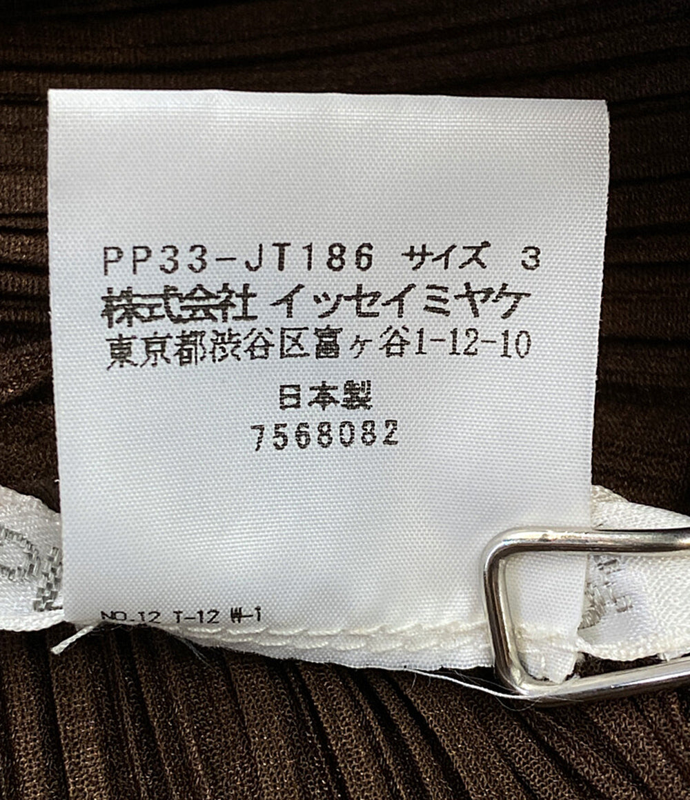 プリーツプリーズ  ワンピース ブラウン     PP33-JT186 レディース SIZE 3  PLEATS PLEASE