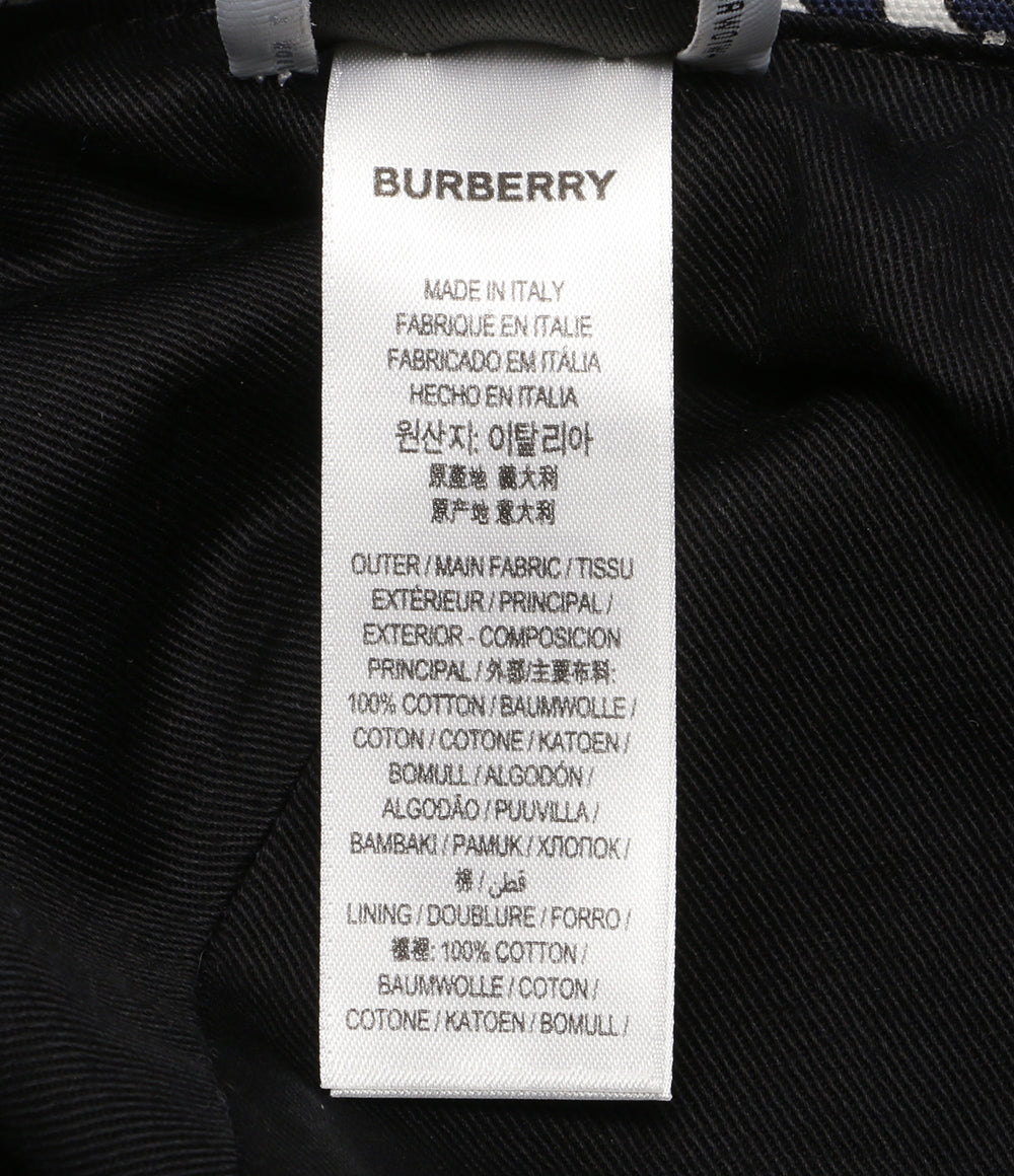 バーバリー 美品 ハット 総柄 ブルー      レディース SIZE M  BURBERRY