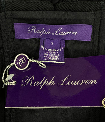 ラルフローレンパープルレーベル 美品 パンツ 290649426001 ワイドスラックス ダークネイビー      レディース SIZE 2  RALPH LAUREN パープルレーベル