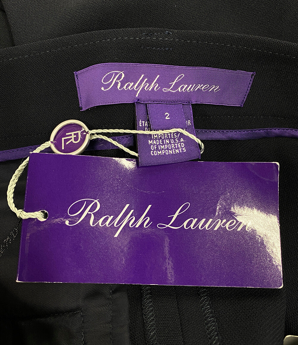 ラルフローレンパープルレーベル 美品 パンツ 290739747002 スラックス ダークネイビー      レディース SIZE 2  RALPH LAUREN パープルレーベル