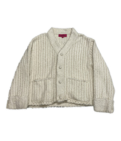 ジ エルダー ステイツマン カーディガン シルク100 ホワイト      メンズ SIZE M  The Elder Statesman