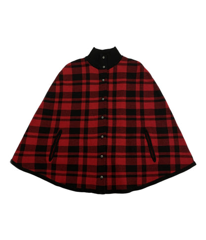 美品 RALPH LAUREN ポンチョ 313929843001 レッド チェック レディース SIZE L-XL ラルフローレン